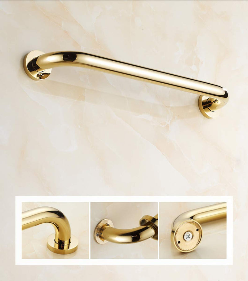 ELLO&ALLO Bathroom Shower Grab Bar with Concealed Screws, Home Care Bath Hardware, Gold Finish (16 Inch) Brushed Gold 16 Inch