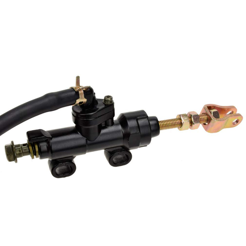 HIAORS Rear Brake Master Cylinder Reservoir Replacement for Yerf Dog GX150 150cc 3206 4206 3209 Coleman KT196 Go Kart ATC-250R Chinese 70cc 90cc 110cc 125cc Quad 4 Wheeler Pit Dirt Bike Parts Black