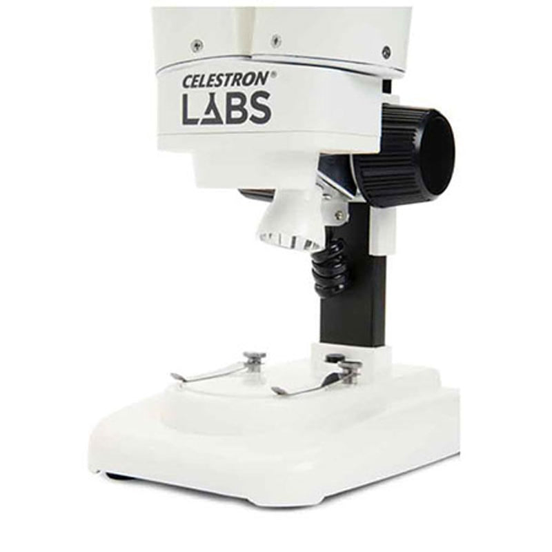 Celestron – Celestron Labs – Binocular Stereo Microscope – 20x Magnification – Upper LED Illumination – Includes 2 Specimens S20 - Stereo Microscope