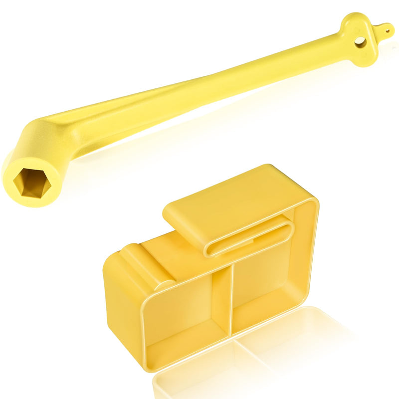 Marine 1-1/16" Propeller Wrench & Prop Stop Block Kit for All Outboard & Stern Drive (Mercury/Mercruiser/Yamaha) High-Visibility Yellow Corrosion-Resistant Outboard Prop Removal & Installation Kit 1-1/16" with Prop Stop