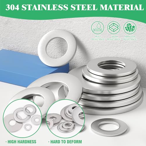 840Pcs 18 Sizes Pop Rivets Assortment Kit with Backup Washers, 3/32" 1/8" 5/32" 3/16" Aluminum Blind Rivets for RV, Trailer, Furniture, electrical Appliances