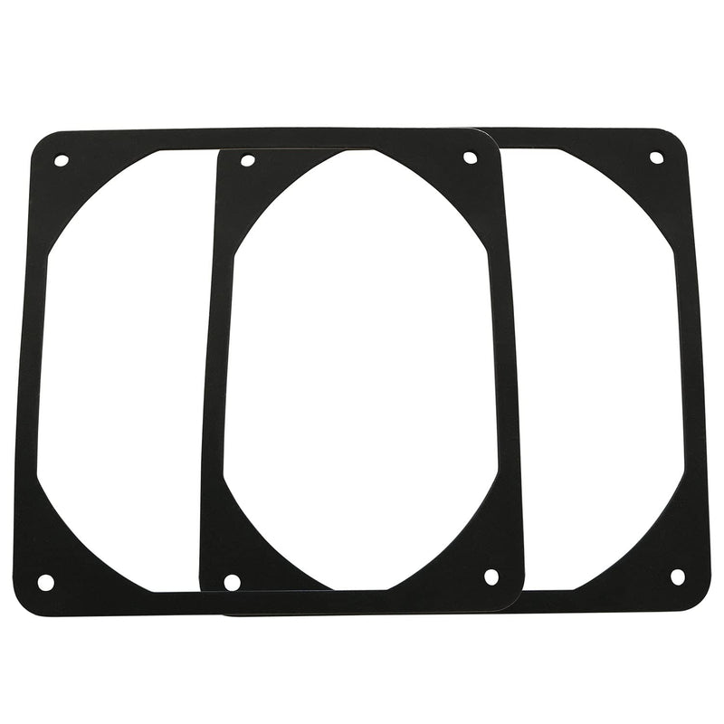 ZYAMY 2pcs 120mm Black Antivibration Rubber Fan Gasket 120 x 120 mm 12cm Shock Absorption Pad for Computer PC Case, Black