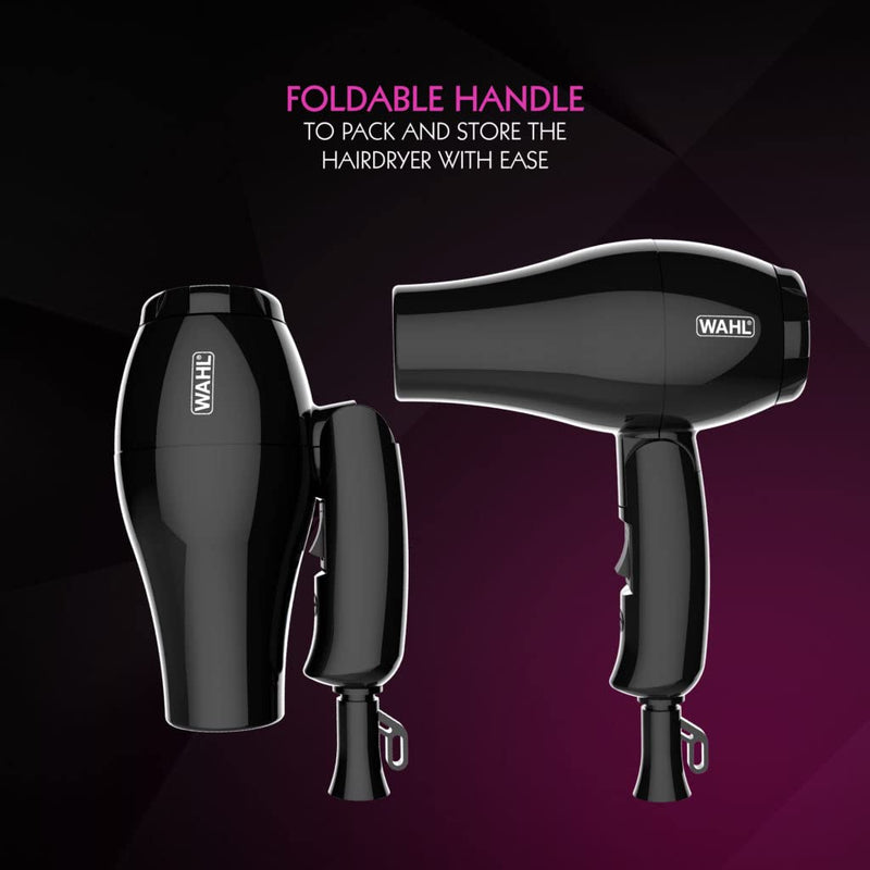 Wahl Compact Foldable Travel Hair Dryer with Worldwide Voltage