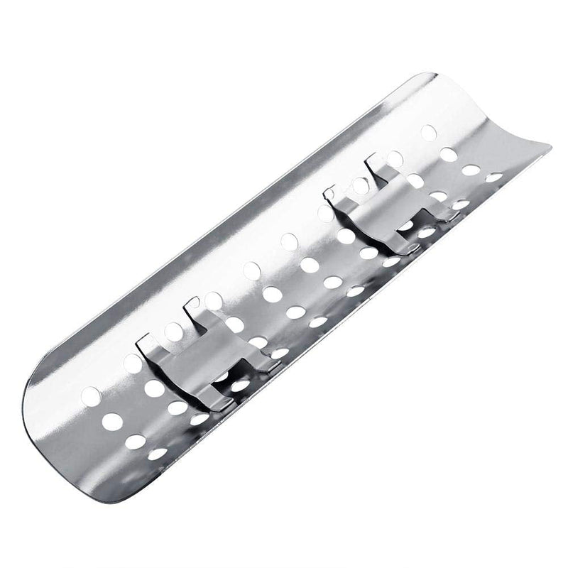 Keenso Motorcycle Exhaust Heat Shield,Universal Motorcycle Heat Guard Cover with 2 Stainless Steel Clamps for 50mm-70mm Pipe Diameter(Silver) Silver