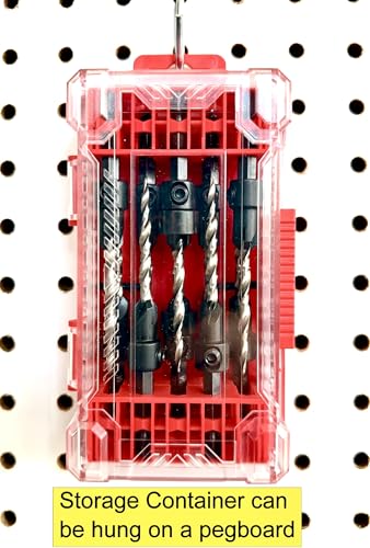 FTG USA 10 Pc #8 (11/64") Countersink Drill Bit Set with Tapered Drill Bits Same Sort 10 Pc