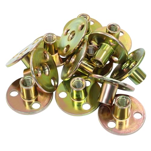 Hordion 24Pcs 5/16"-18 Carbon Steel T Nuts, Round Base Plate Nut 5/16"-18, 24pcs