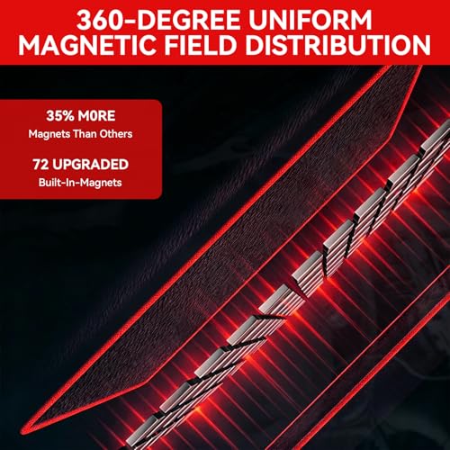 3PCS Flexible Magnetic Tool Mat, Non-Slip PVC Magnetic Tray and Tool Holder, Screws and Auto Repair Tools, Essential Organizer for Garage & Workshop (3PCS Blackish-red) 3PCS Blackish-red