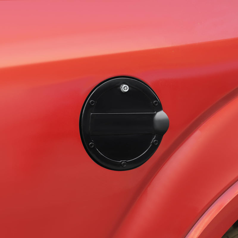 RT-TCZ Fuel Filler Door Locking Gas Tank Cap Cover Accessories for Ford F150 2015-2020 (Black) Black