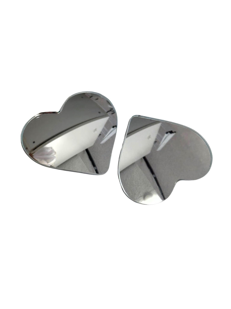 2Pcs Heart Shaped Blind Spot Mirrors for Cars – Convex Rearview Mirror for Enhanced Safety – Universal Fit Stick-On Side Mirror with Cute Heart Design – Perfect for Cars, SUVs, Trucks