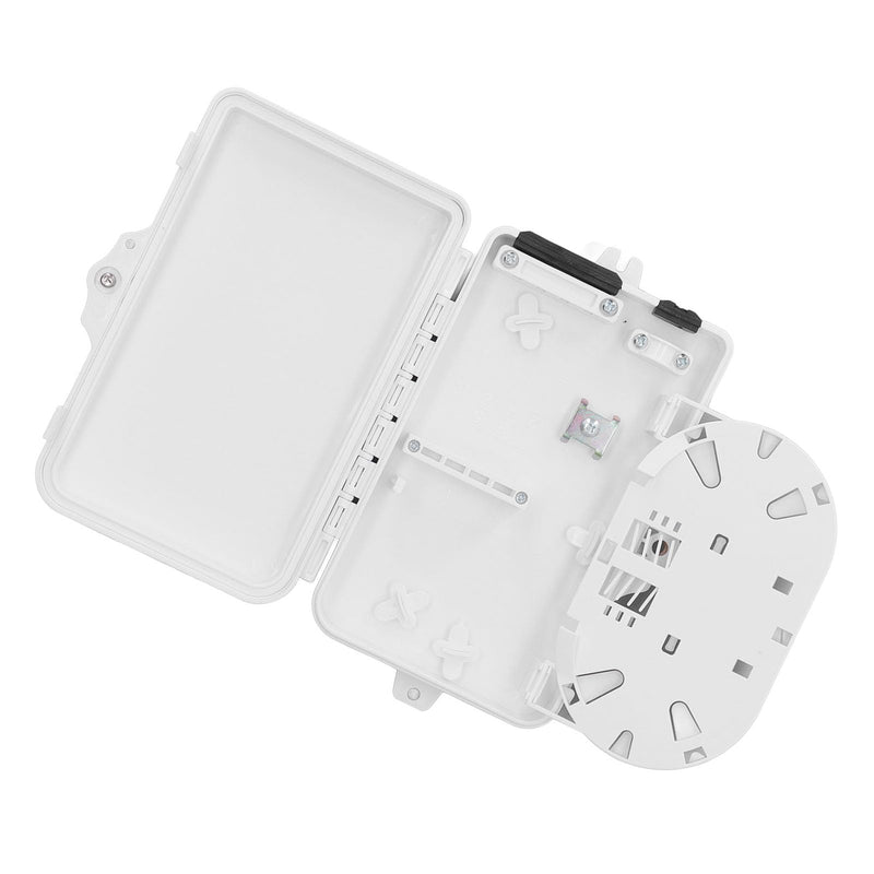 Generic IP65 Fiber Distribution Box 4 Core Wall Mount Fiber Optic Terminal Box Indoor Outdoor ABS Optical Termination Enclosure with Cable Ties
