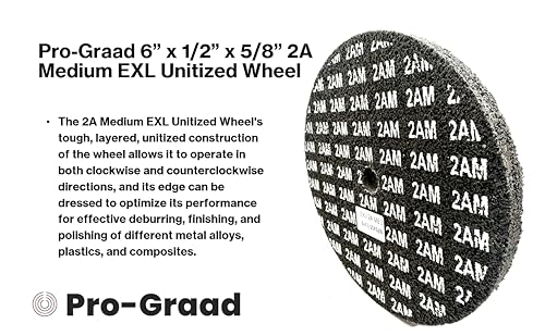 EXL Unitized Wheel 6" x 1/2" x 5/8", 2A Medium, 28023 6" x 1/2" x 5/8"