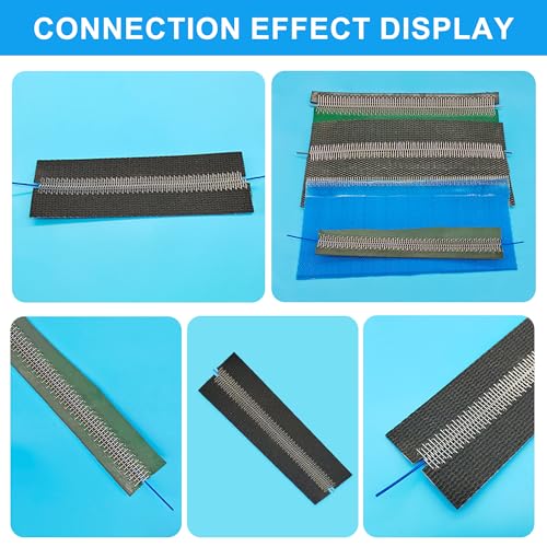 100FT Diameter 1.6MM Connecting Wire Hinge Pins Conveyor Belt Steel Buckle Threading Pins Wire Conveyor Belt Stainless Steel Rubber Covered Threading Pins for U1, 30m/Reel Blue