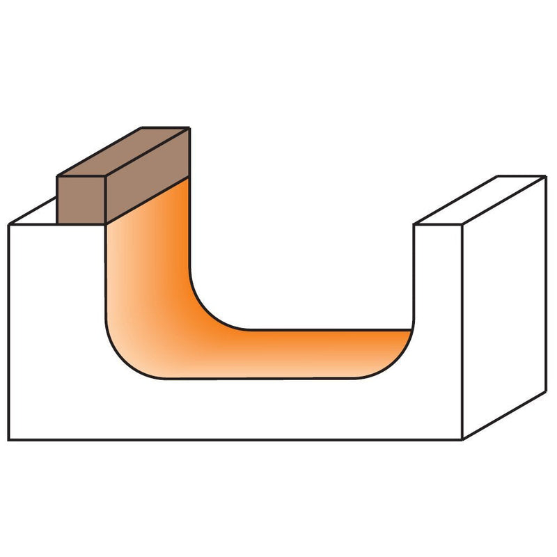 CMT 851.002.11B Bowl & Tray Bit with Bearing, 1/4-Inch Shank, 3/4-Inch Diameter