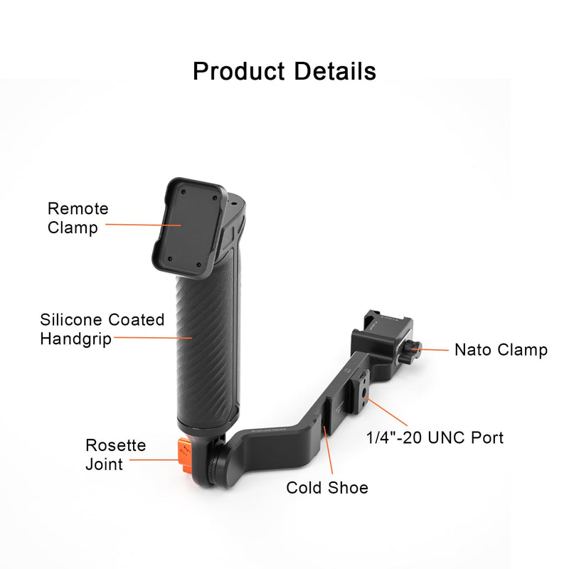 Hohem BH-01 Sling Handgrip for MT3 Pro Gimbal, Bi-Directional Twist Grip, Ergonomic Briefcase Handle for Low Angle Shots