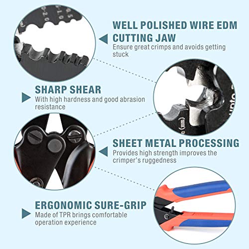 iCrimp Wire Rope Crimper Cutter Set for 0.1–2.2mm with 150pcs Ferrules 2.2mm Wire Rope Crimper Set