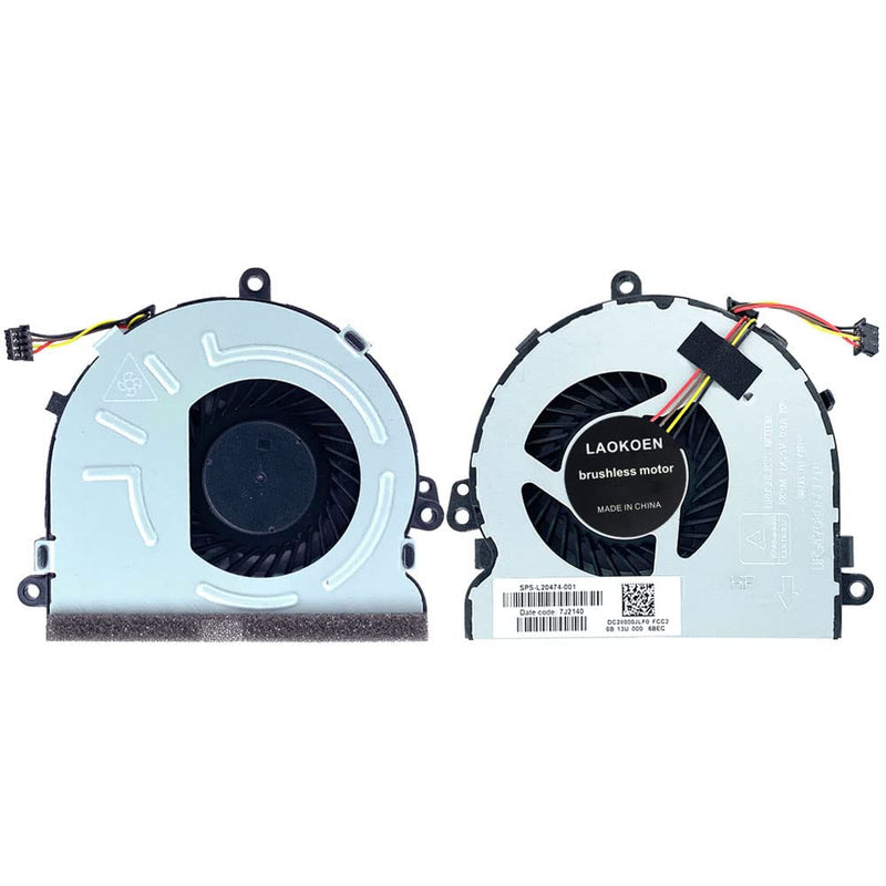New Replacement Cooling Fans for HP TPN-C125 C126 C130 C129 15-AC AY BW BD 15-BS BE BF AF 15-DB DR DX 15T-DS Laptop Series (4-Pin 4-Wire)