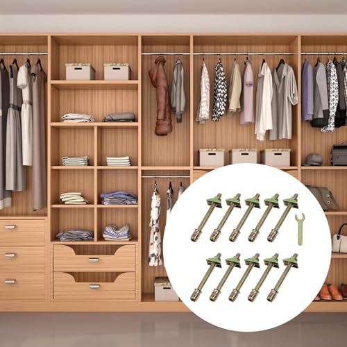 Semetall 10 Sets Bed Frame Hardware Connector Kit M8×100mm