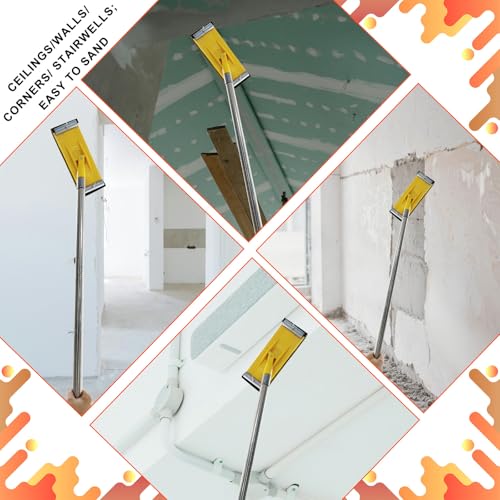 Pole Sander for Drywall, Hand Sanding Pole with Extension Handle Pole Sander Set