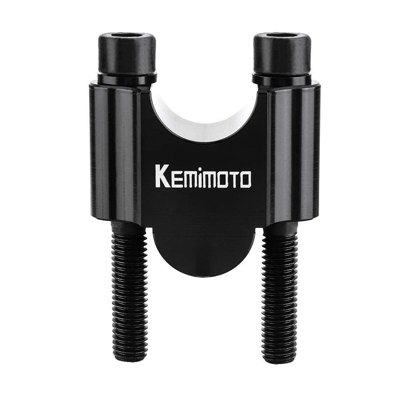 KEMIMOTO 7/8 Inch Motorcycle Handlebar Risers, Aluminum Alloy Motorcycle Risers, Compatible with Sportster Softail Dyna V-star Shadow, Universal Motorcycle Accessories 7/8" Black
