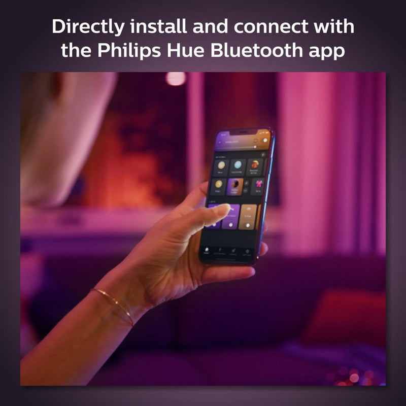 Philips Hue Smart Retrofit Recessed 5/6 Inch LED Downlight 1 Pack - White and Color Ambiance Color-Changing Light 1100LM - Control with Hue App - compatible with Alexa, Google Assistant, Apple Homekit