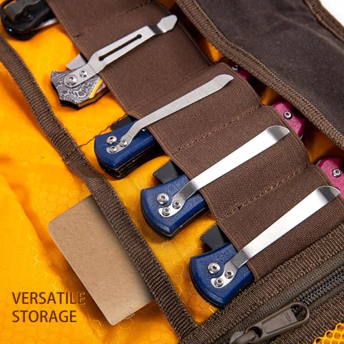Tool Roll Bag Organizer, Waxed Canvas Small Tool Roll, Rolls Up Pencil Case