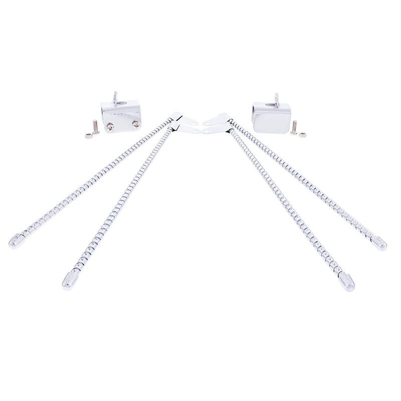 United Pacific 70203 Chrome Curb Feelers, Universal Fitment, Helps to Prevent Curb Damage, Curb Whiskers, Avoid Damaging Wheels - ONE Set (Pack of 2)