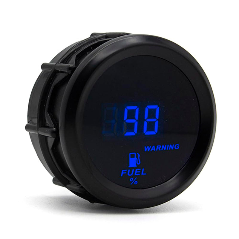 2 Inches 52mm Car Fuel Level Digital Gauge Automobile Blue Backlight Universal Meter (Fuel Gauge with Sensor) Fuel Gauge With Sensor