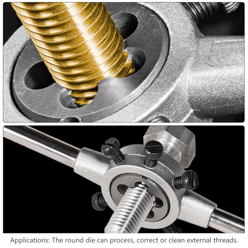 Unifizz M24 Metric Round Die Machine Thread Left Hand Threading Die Alloy Tool Steel Screw Thread Cutting Die M24 X 3