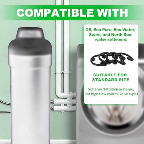 4pcs Water Softener Clip Replacement Kit (7337563, WS60X10004, 1205500, 7116713) Compatible with Kinetic Wares GE Water Softener Seal Parts snap fastener