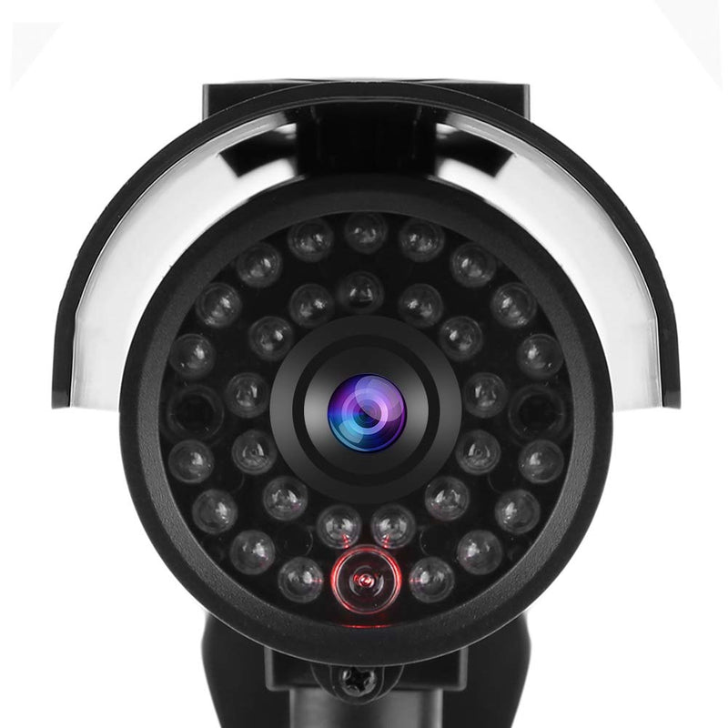 Dioche Solar Power Dummy Fake Security Camera, Outdoor Shape Anti-Theft Surveillance Camera with Flashing LED Light