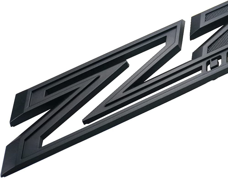 2pack 2019-2025 OEM Z71 Off Road Emblems Side Decals Badges Compatible with fits Silverado Offroad Parts 84632695 (All Black) All Black