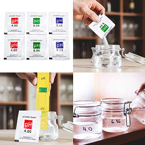DuvinDD 15 Pack pH Meter Buffer Solution Powder for Precise pH of pH Meter, Calibration Powder Solution 4.00/6.86/9.18