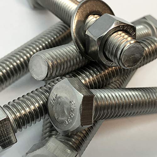 3/8" -16 x 2.5. 304-STAINLESS Steel Bolts, Nuts & WASHERS - 18-8 HEX Head Bolt - 304 Grade. General Purpose (10) Bolts + (10) Nuts + (10) Washers