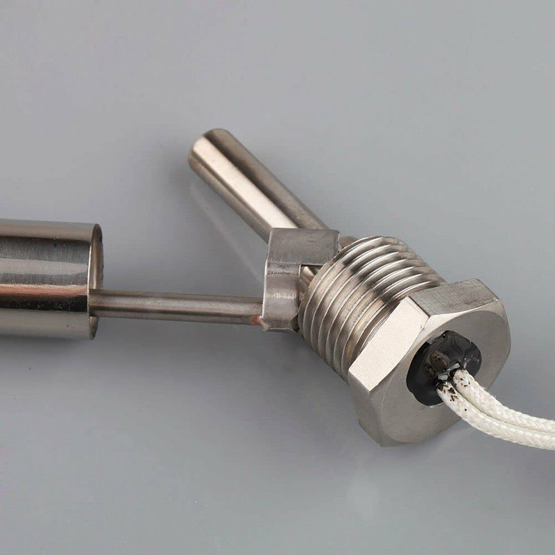 Water Level Sensor, 0-220V Stainless Steel Side Mount Float Switch Level Gauge for Fish Tank Pool, Water Tower (1/2NPT Male Thread) 1/2NPT (0-220V)