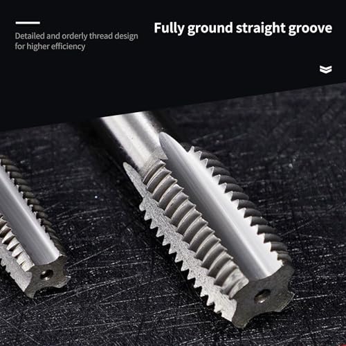1-1/4"-12 UNF Right Hand Straight Flute Machine Thread Tap, 1-1/4"-12 TPI HSS High-Speed Steel 2B, for Precision Tapping in Metalworking 1-1/4’‘-12
