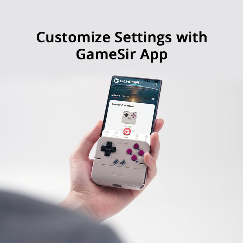 GameSir Pocket Taco Vertical Bluetooth Mobile Controller for Android,Handheld Mobile Gaming Controller, 600mAh Battery, Lightweight with Pass-Through Charging, Retro Arcade Gamepad