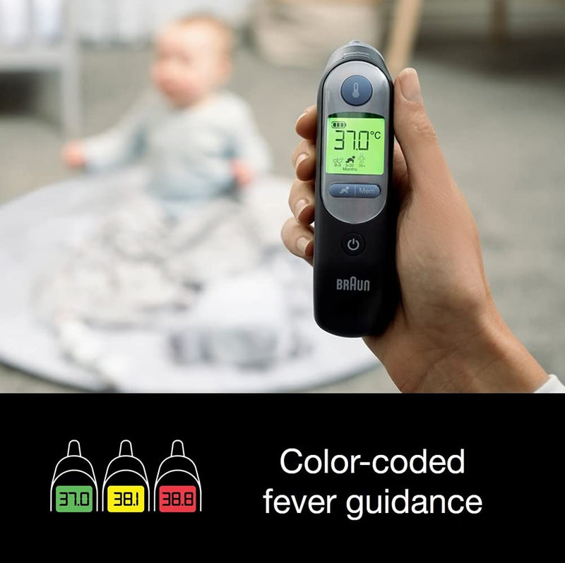 Braun ThermoScan 7 Ear Thermometer with Age Precision - Black Edition, IRT6520B