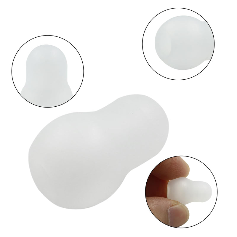 Hitefu 4PCS Stethoscope Ear Tips Replacement Silicone Earbuds, Universal Silicone Earplugs for Stethoscope, Stethoscope Spare Parts, Transparent White