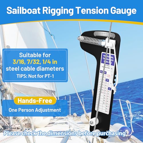 PT-2 Sailboat Rigging Tension Gauge, Professional Hands-Free Force Gauge