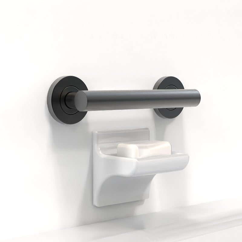 Bath, Shower and Toilet Safety Grab Bar for Seniors and Handicaps, ADA Compliant Mobility Aid Balance Assist Handle, Stainless Steel 9 Inch Matte Black