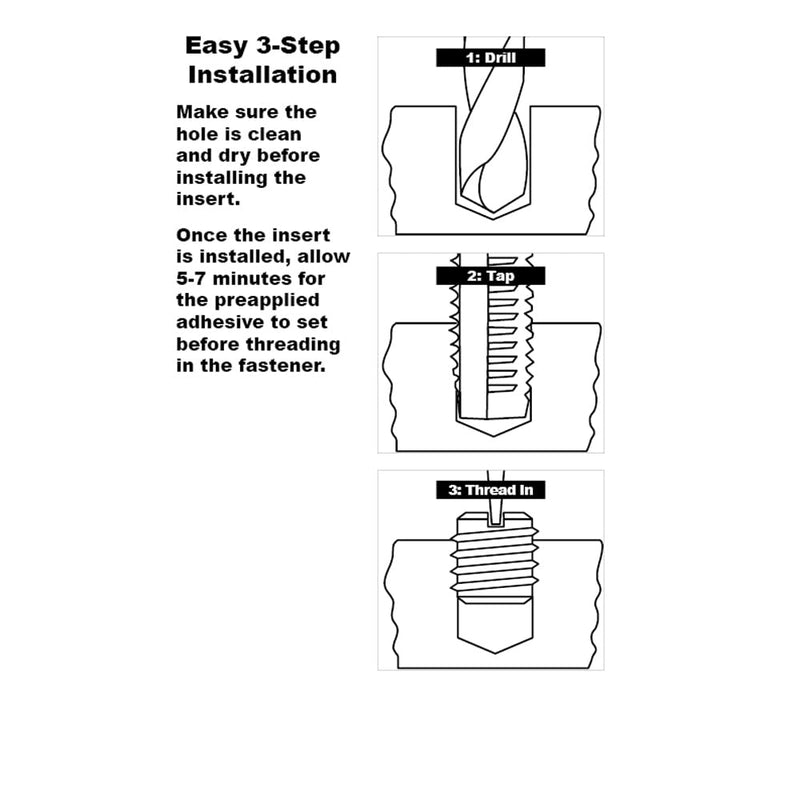 E-Z LOK - 653-12 E-Z Lok Externally Threaded Insert, 303 Stainless Steel/Metric, M12-1.75 Internal Threads, 3/4"-10 External Threads, 16.66mm Length, Made in US (Pack of 5) M12-1.75 IT, 3/4"-10 ET, 16.66mm L Pack of 5