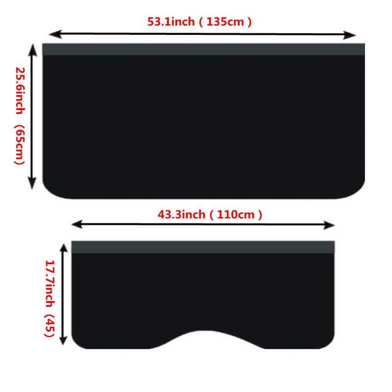 3pcs set Black Automotive Mechanic Magnetic Leather Front Fender Cover Mat Pad Set with Hooks for Repair Automotive Work