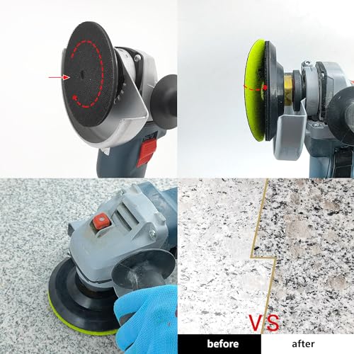 Diamond Polishing Pads 4inch 100mm 3-Steps PRO for Dry Buffing on Granite Marble Stone Concrete Tile Ceramic Floor Smoothing renovate Removing Marks with Nylon Backing (3pcs, Mixed Steps)