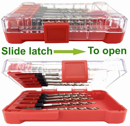 FTG USA 10 Pc 3/16" (#10) Tapered Drill Bits Replacement for Countersink 10-Pc #10 Standard Hex Shank