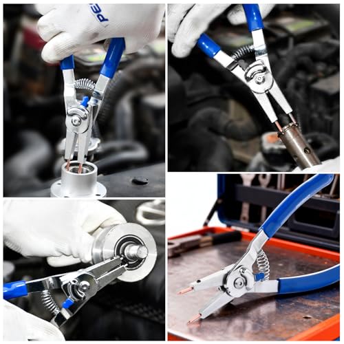 8-Inch Snap Ring Plier Internal/External with Interchangeable Tips 8-Inch