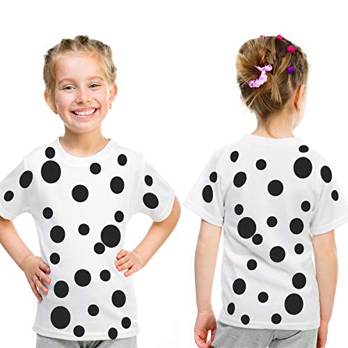 Boao 160 Pieces self Adhesive Felt Circles Dots Pads Dalmation Felt Spots Sticker for DIY Sewing Projects Costume 1.97 Inches/ 1.50 Inches/ 0.98 Inches (Black)