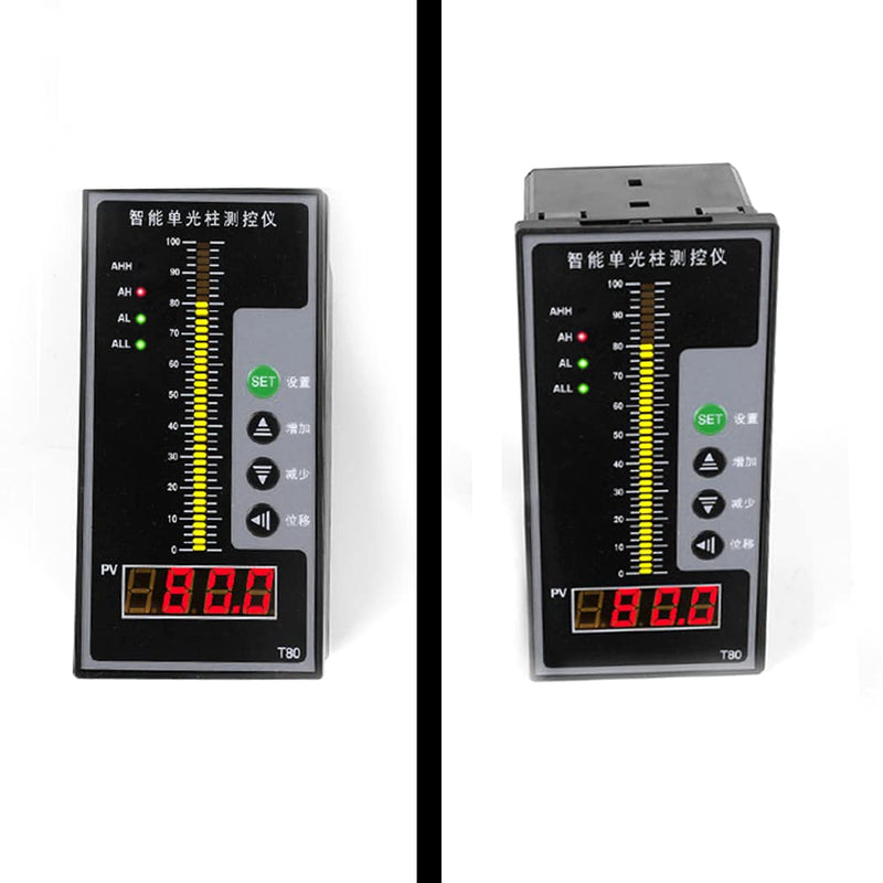 Level Meter Sensor, T80 Intelligent Light Column Display Integral Liquid Oil Water Depth Detector Controller with LCD Display