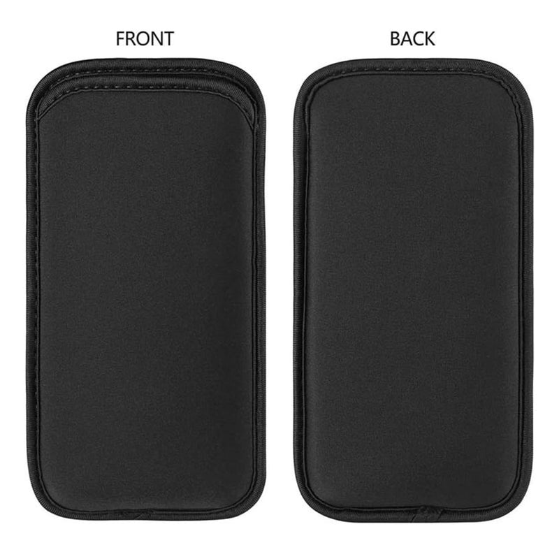 2 PCS Neoprene Cell Phone Sleeve, Shock-Absorbing Scratch-Proof Phone Pouch Bag, Protective Pouch for Mobile Phones, Portable Cell Sleeves for Outdoor Sports Travel Large Smartphone Black 2pcs