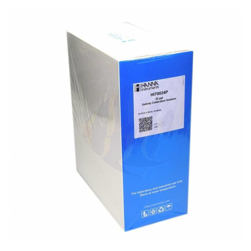 Hanna HI70024p Solution Packets - 35 PPT Salinity Calibration Solution Sachets - Portable Single-use sachets - 25 Packs