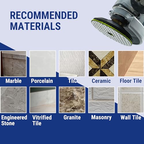 Diamond Polishing Pads 4inch 100mm 3-Steps PRO for Dry Buffing on Granite Marble Stone Concrete Tile Ceramic Floor Smoothing renovate Removing Marks with Nylon Backing (3pcs, Mixed Steps)